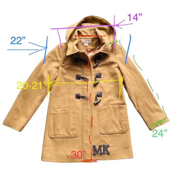 Michael Kors Wool Hooded Toggle Duffle Coat - Picture 14 of 14